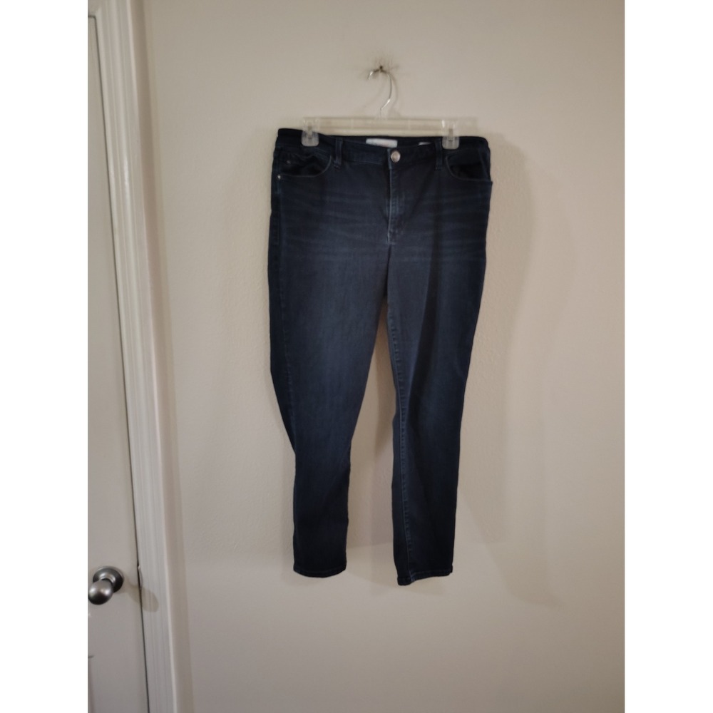 Skinnygirl Jeans Womens 32/14 Dark Wash Blue Denim Skinny Leg Stretch Pants